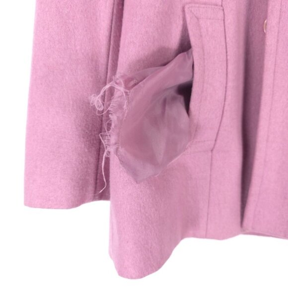 HALSTON STUDIO WOOL Blend Pink Coat Double Breasted UKRAINE🇺🇦MADE Size 8 - Picture 12 of 14